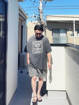 「JINS（ジンズ）のアイテム」を使った、（asatomoz）さん（メンズ・170cm）の夏コーディネート