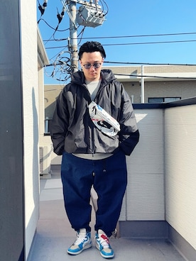 「off white（オフホワイト）のアイテム」を使った、（asatomoz）さん（メンズ・170cm）の冬コーディネート