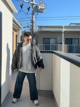 「アイテム（サングラス）」を使った、（asatomoz）さん（メンズ・170cm）の冬コーディネート