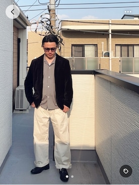 「COLE HAAN（コールハーン）のモダンエッセンシャルビットローファー mens（ローファー、ブラック系）」を使った、（asatomoz）さん（メンズ・170cm）の春コーディネート