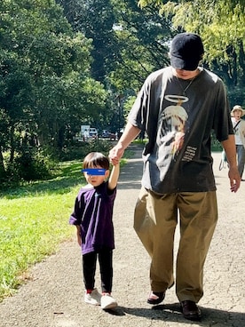 「SAINT Mxxxxxx（セント マイケル）のSAINT MxxxxxxDEVIL DADDY  サイズ2XL（Tシャツ/カットソー、ブラック系）」を使った、（asatomoz）さん（メンズ・170cm）の秋コーディネート