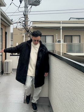 「アイテム（スウェットパンツ）」を使った、（asatomoz）さん（メンズ・170cm・40代）の冬コーディネート