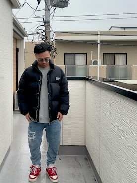 「アイテム（デニムパンツ）」を使った、（asatomoz）さん（メンズ・170cm・40代）の冬コーディネート