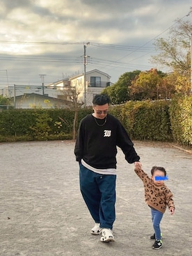 「アイテム（スウェット）」を使った、（asatomoz）さん（メンズ・170cm）の秋コーディネート