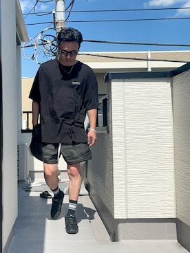 「アイテム（メガネ）」を使った、（asatomoz）さん（メンズ・170cm）の夏コーディネート