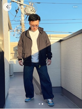 「off white（オフホワイト）のアイテム」を使った、（asatomoz）さん（メンズ・170cm）の冬コーディネート