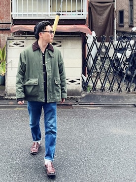 「Clarks（クラークス）のアイテム」を使った、（asatomoz）さん（メンズ・170cm）の春コーディネート