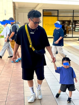 「Ray-Ban（レイバン）のレイバン RB4258F-601-19-52（メガネ）」を使った、（asatomoz）さん（メンズ・170cm）の夏コーディネート