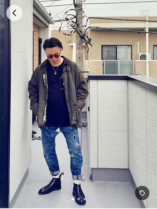 「WACKO MARIA（ワコマリア）のワコマリア→2025エレファンアンアースのTシャツ（Tシャツ/カットソー）」を使った、（asatomoz）さん（メンズ・170cm）の春コーディネート