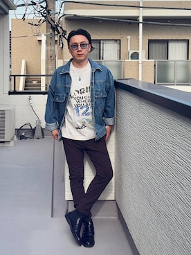 「アイテム（その他アウター）」を使った、（asatomoz）さん（メンズ・170cm）の春コーディネート