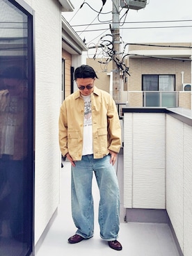 「POLO RALPH LAUREN（ポロ ラルフ ローレン）のアイテム（T Shirts、ホワイト系）」を使った、（asatomoz）さん（メンズ・170cm）の春コーディネート