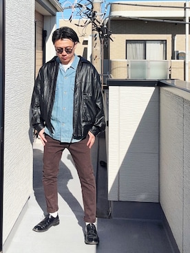 「GLOBAL WORK（グローバルワーク）のアイテム（パンツ）」を使った、（asatomoz）さん（メンズ・170cm）の春コーディネート