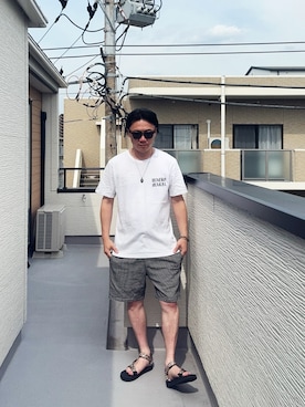 「アイテム（ブレスレット）」を使った、（asatomoz）さん（メンズ・170cm）の夏コーディネート