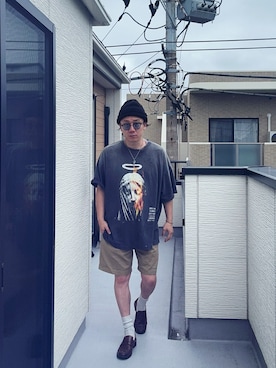 「Clarks（クラークス）のアイテム」を使った、（asatomoz）さん（メンズ・170cm）の夏コーディネート