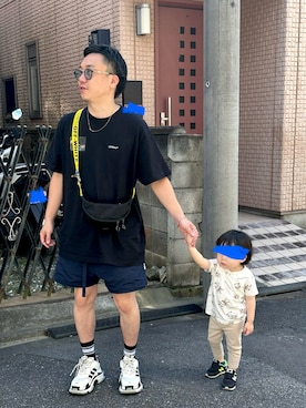 「黒Tシャツ」｜（asatomoz）さん（メンズ・170cm）の秋コーディネート