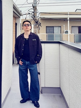 「COLE HAAN（コールハーン）のモダンエッセンシャルビットローファー mens（ローファー、ブラック系）」を使った、（asatomoz）さん（メンズ・170cm）の春コーディネート