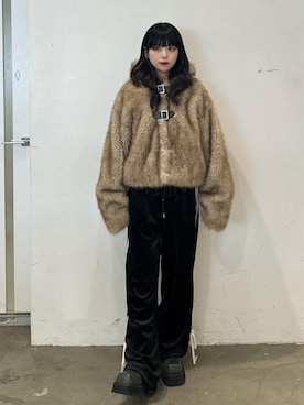 「ファーコート」｜ALICEさん（レディース・152cm）の秋コーディネート