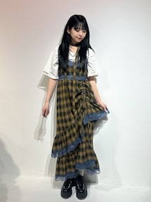 レースドッキングアシメヘムキャミワンピース｜ジュエティ（jouetie