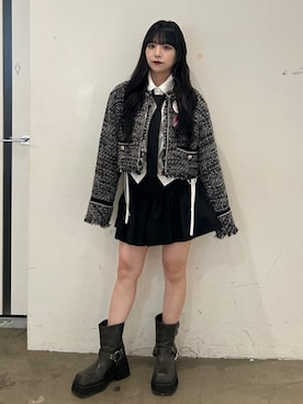 「アイテム（スカート）」を使った、ALICEさん（レディース・152cm）の夏コーディネート