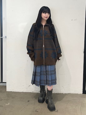 「アイテム（スカート）」を使った、ALICEさん（レディース・152cm）の夏コーディネート