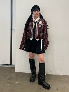 「アイテム（スカート）」を使った、ALICEさん（レディース・152cm）の夏コーディネート