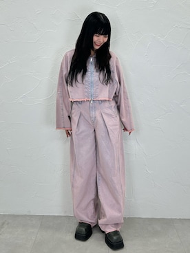 「アイテム（デニムジャケット）」を使った、ALICEさん（レディース・152cm・20代）の夏コーディネート