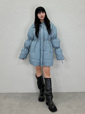 「アイテム（ダウンジャケット/コート）」を使った、ALICEさん（レディース・152cm・20代）の夏コーディネート
