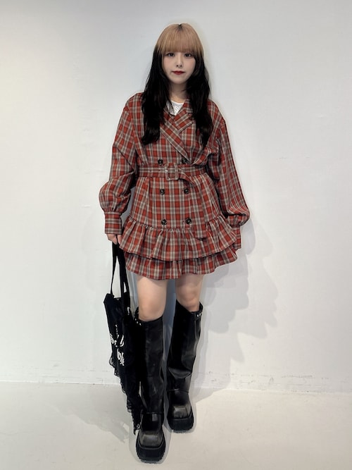 セール】ヘムフリルトレンチミニワンピース 春服 レンチコート