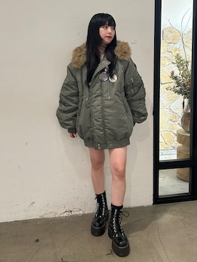 「jouetie（ジュエティ）のルーズN2Bブルゾン（ブルゾン）」を使った、ALICEさん（レディース・152cm・20代）の夏コーディネート