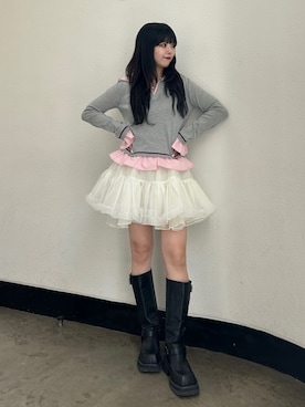 「レイヤードstyle」｜ALICEさん（レディース・152cm）の夏コーディネート