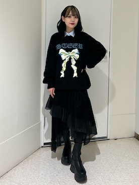 「アイテム（ブーツ）」を使った、ALICEさん（レディース・152cm）の冬コーディネート