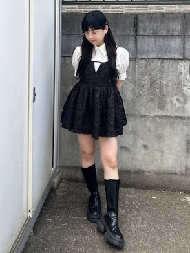 「アイテム（チュニック）」を使った、ALICEさん（レディース・152cm）の夏コーディネート