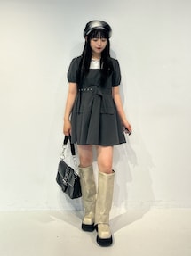 スクエアネックドッキングミニワンピース｜ジュエティ（jouetie）公式