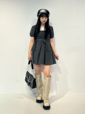 「jouetie（ジュエティ）の【kaorinomori×jouetie】ルモアスタッ（その他雑貨、ブラック系）」を使った、ALICEさん（レディース・152cm）の夏コーディネート