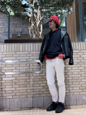 「アイテム（デニムパンツ）」を使った、けいいちさん（メンズ・170cm・50代）の冬コーディネート