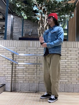 「アイテム（ジャケット/アウター、ブルー系）」を使った、けいいちさん（メンズ・170cm）の冬コーディネート