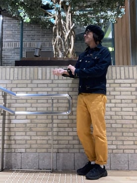 「アイテム（ハンチング/ベレー帽）」を使った、けいいちさん（メンズ・170cm）の冬コーディネート