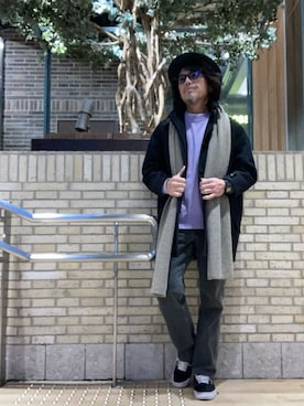 「アイテム（帽子）」を使った、けいいちさん（メンズ・170cm・50代）の冬コーディネート