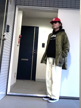 「アイテム（ナイロンジャケット）」を使った、けいいちさん（メンズ・170cm）の秋コーディネート