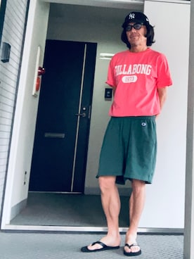 「アイテム（Tシャツ/カットソー）」を使った、けいいちさん（メンズ・170cm・50代）の夏コーディネート