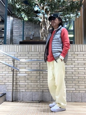 「アイテム（ダウンベスト）」を使った、けいいちさん（メンズ・170cm）の冬コーディネート