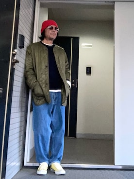 「アイテム（ナイロンジャケット）」を使った、けいいちさん（メンズ・170cm）の秋コーディネート