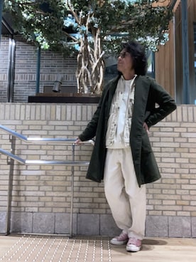 「BEAMS（ビームス）のアイテム（パンツ）」を使った、けいいちさん（メンズ・170cm）の冬コーディネート