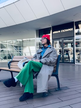 「アイテム（デニムジャケット）」を使った、けいいちさん（メンズ・170cm）の冬コーディネート