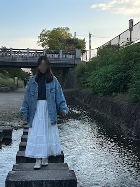 「agete（アガット）のアイテム（ネックレス）」を使った、Harukaさん（レディース・161cm）の秋コーディネート