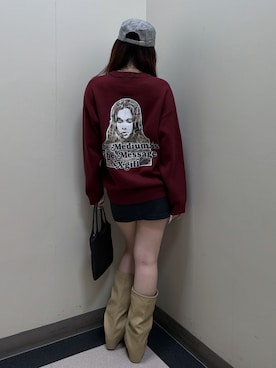 「X-girl（エックスガール）のアイテム（キャップ）」を使った、saeさん（レディース・163cm）の秋コーディネート