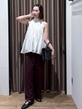 「Juze（ジュゼ）のアイテム（パンプス）」を使った、eminaさん（レディース・165cm）の夏コーディネート