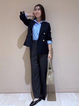 「アイテム（テーラードジャケット）」を使った、eminaさん（レディース・165cm・20代）の秋コーディネート