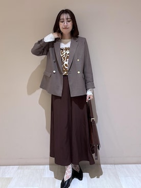 「アイテム（財布/小物）」を使った、eminaさん（レディース・165cm）の秋コーディネート