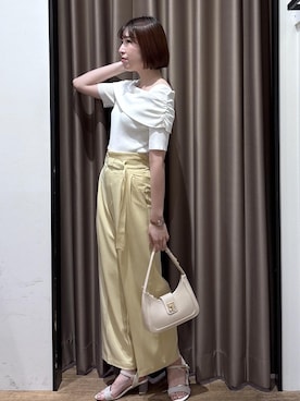 「VIS（ビス）のアイテム（パンツ）」を使った、eminaさん（レディース・165cm）の春コーディネート